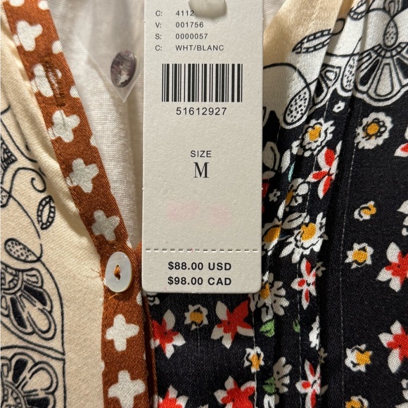 Anthropologie M Bohemian top  NWT - Picture 2 of 3